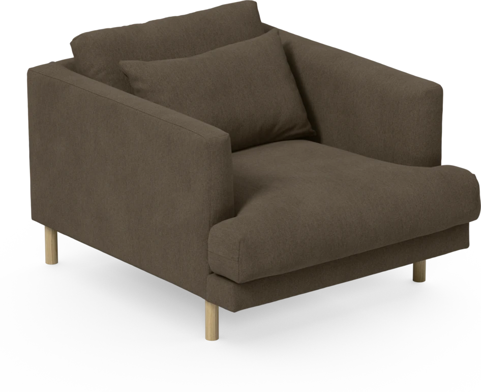 Harper - Fåtölj, 75 cm - Brun