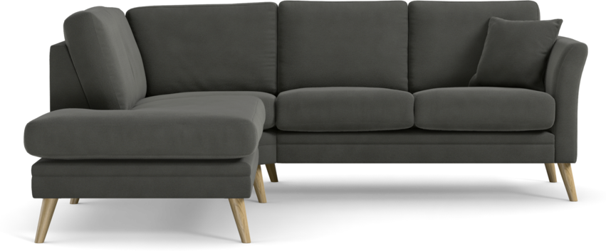 Eden - 2-sits soffa med divan - Grå