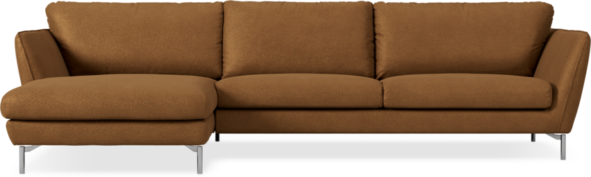 Madison Lux - 3-sits soffa med schäslong vänster - Brun