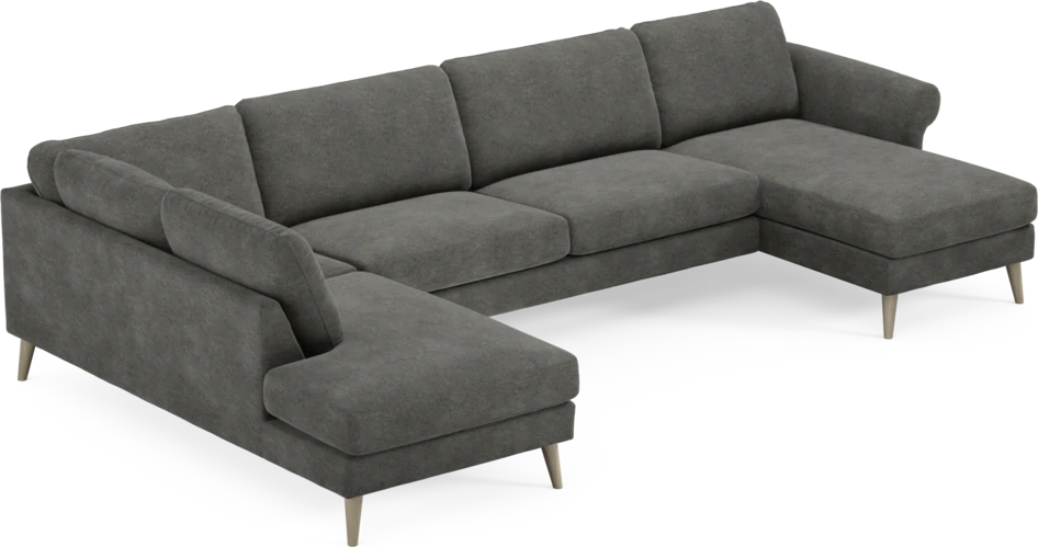 Bridge - 3-sits soffa med divan vänster och schäslong höger - Grå