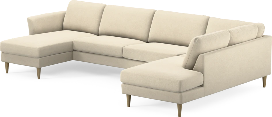 Bridge - 3-sits soffa med schäslong vänster och divan höger - Beige