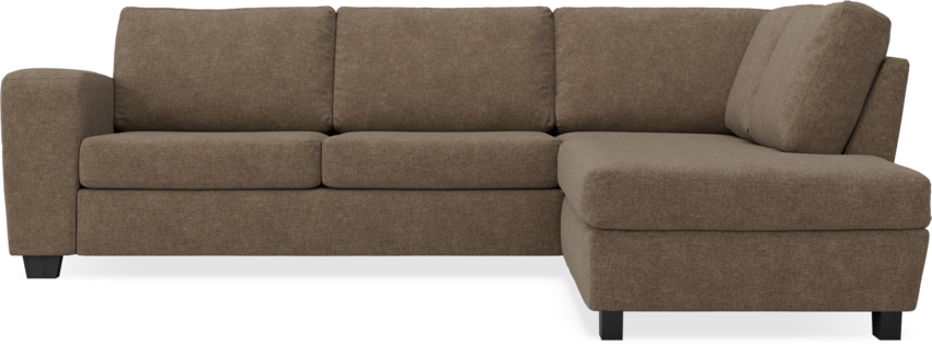 Friday - 2,5-sits soffa med divan höger - Brun