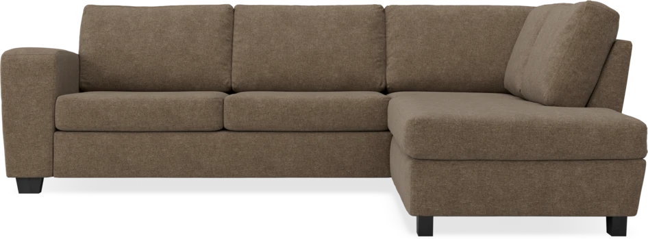 Friday - 2,5-sits soffa med divan höger - Brun