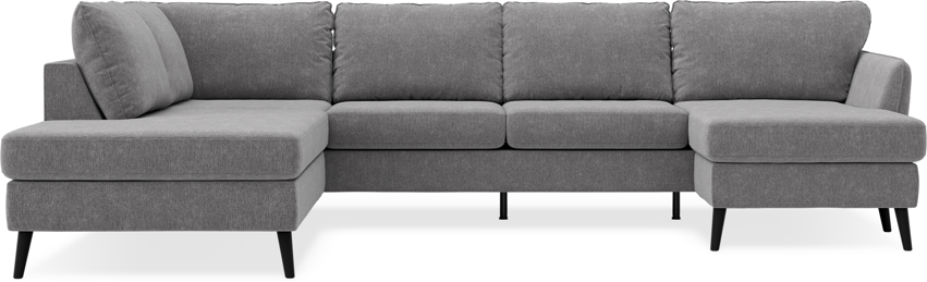 County - 3-sits soffa med divan vänster och schäslong höger - Grå