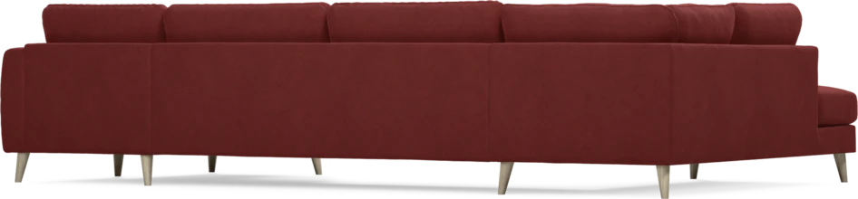 Bridge - 3-sits soffa med divan vänster och schäslong höger - Röd