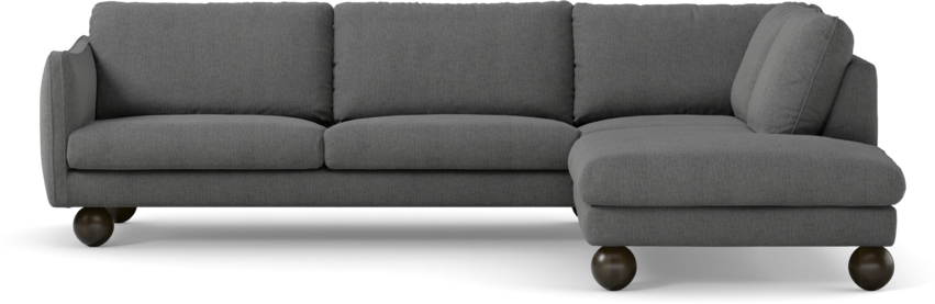 Madison Lux - 3-sits soffa med divan höger - Grå