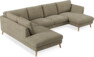 Madison - 2-sits soffa med divan vänster och schäslong höger - Grå