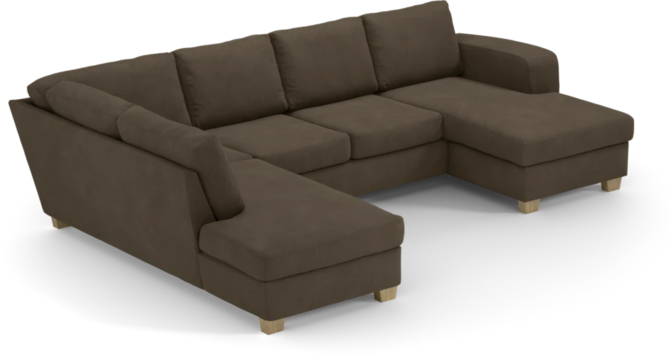 Friday - 3-sits soffa med divan vänster och schäslong höger - Brun