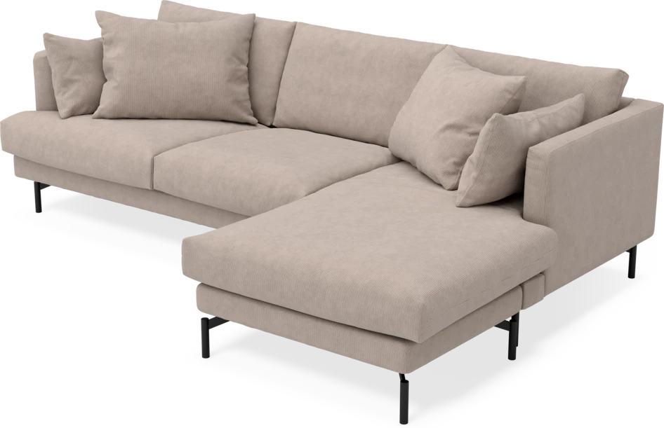 Harper - 4-sits med schäslong höger  - Beige
