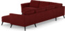 Bridge - Hörnsoffa, 2+3-sits med schäslong höger - Röd