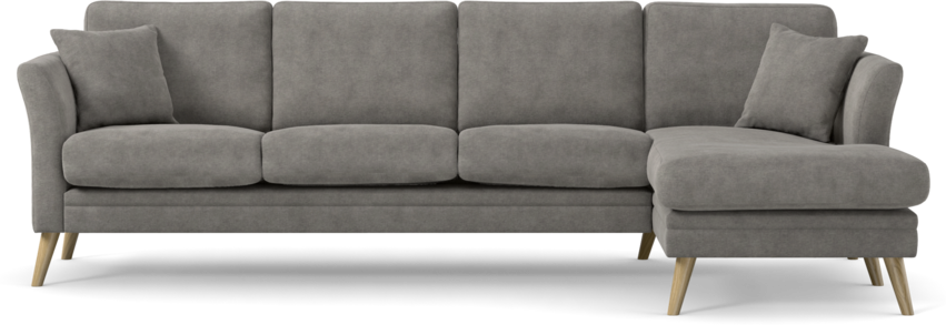 Eden - 3-sits soffa med schäslong - Grå