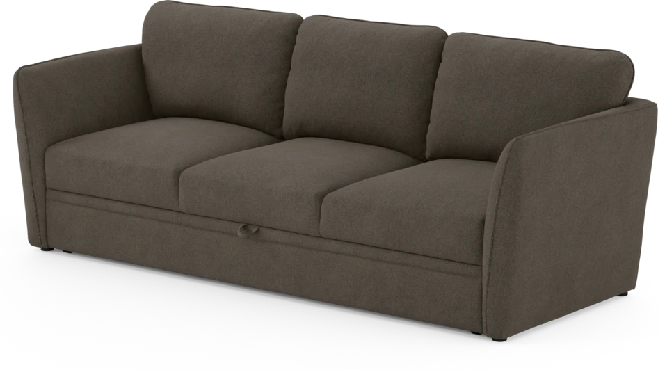 Öland - Bäddsoffa 3-sits, längsbäddad - Brun