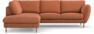 Madison Lux - 2-sits soffa med divan vänster - Orange