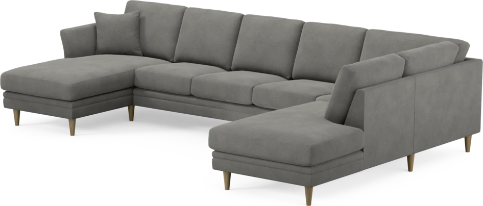 Eden - 3-sits soffa med schäslong vänster och divan höger - Grå