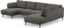 Madison Lux - 2-sits soffa med schäslong vänster och divan höger - Grå