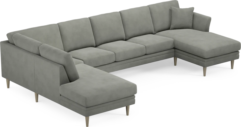Eden - 3-sits soffa med divan vänster och schäslong höger - Grå