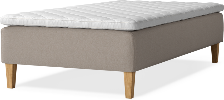 Delux Sense - Ramsäng, enkelsäng med bäddmadrass - Beige