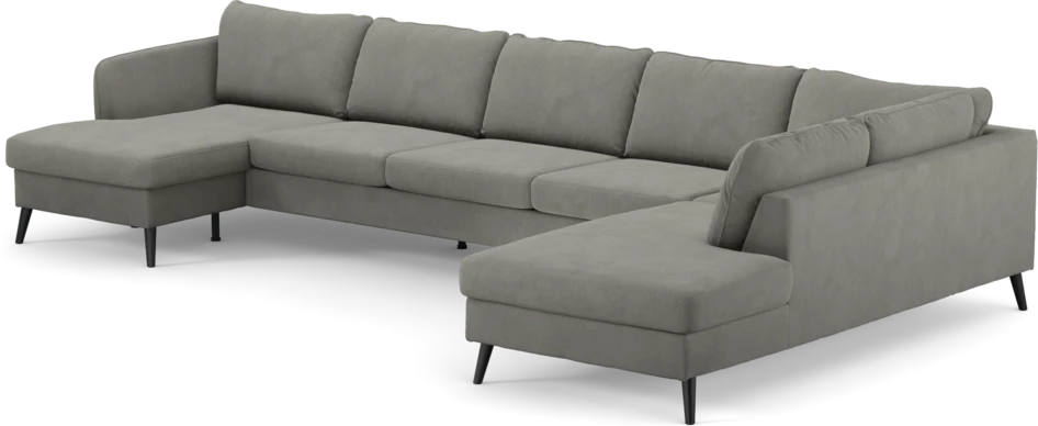 County - 4-sits soffa med schäslong vänster och divan höger - Grå