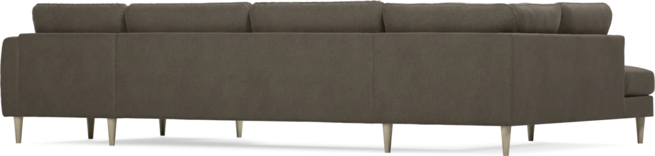 Bridge - 3-sits soffa med divan vänster och schäslong höger - Brun