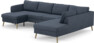 County - 3-sits soffa med schäslong vänster och divan höger - Blå