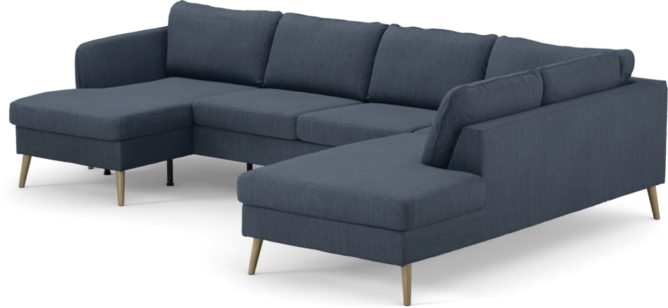 County - 3-sits soffa med schäslong vänster och divan höger - Blå
