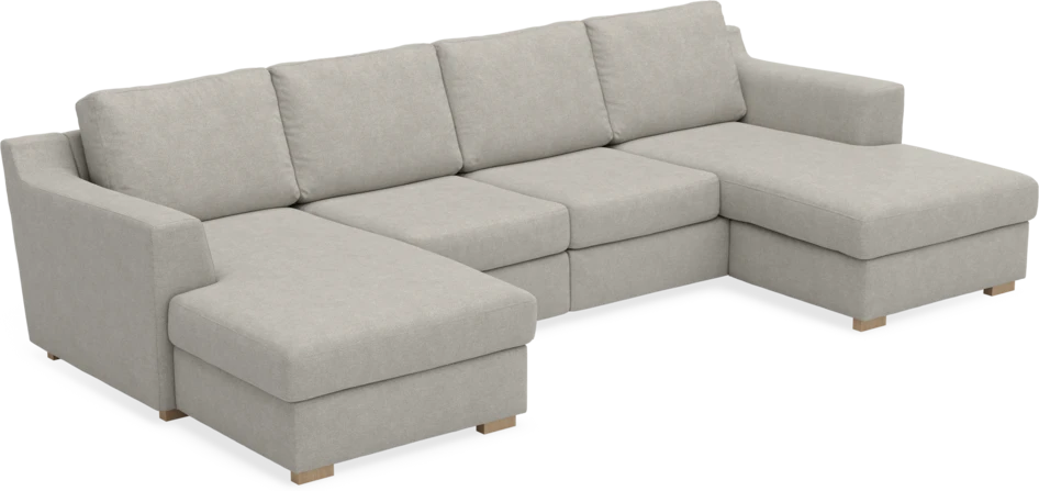 Friday - 2-sits soffa med två schäslonger - Beige