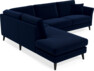 Eden - 2,5-sits soffa med divan - Blå
