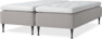 Delux Sense - Ramsäng, dubbelsäng med bäddmadrass - Grå