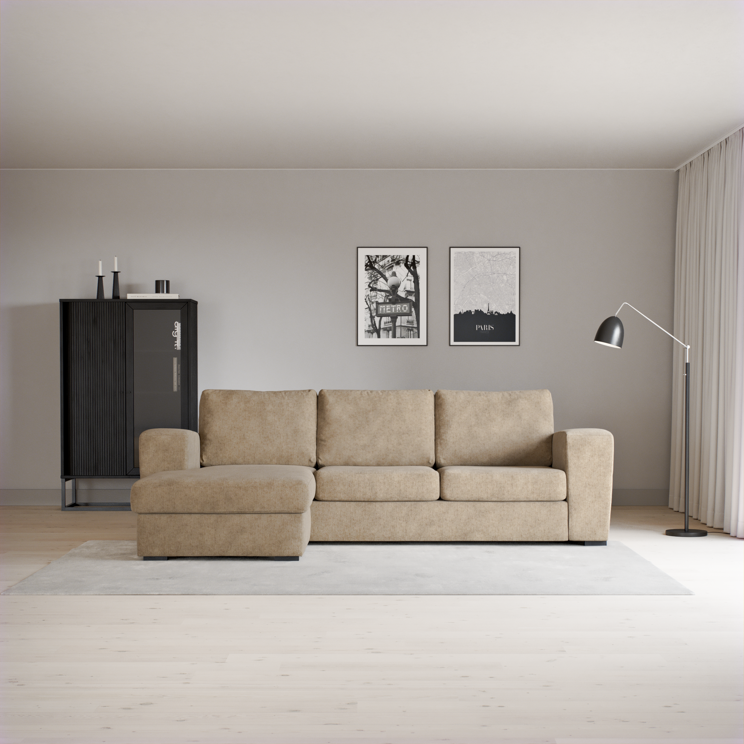 Friday - 3-sits soffa med schäslong vänster - inspiration