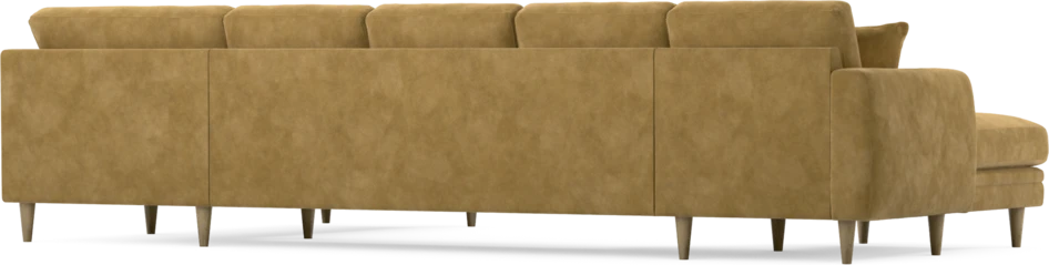 Eden - 3-sits soffa med schäslong vänster och divan höger - Gul