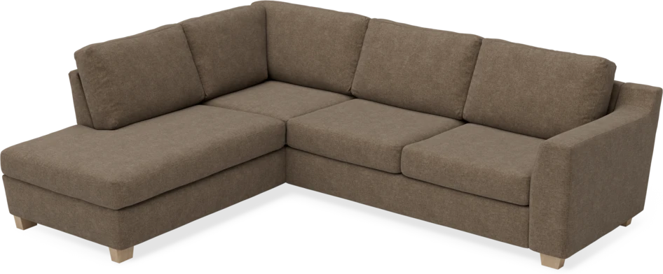 Friday - 2,5-sits soffa med divan vänster - Brun