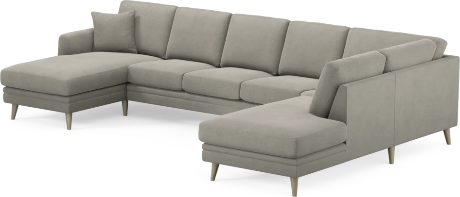Eden - 3-sits soffa med schäslong vänster och divan höger - Grå