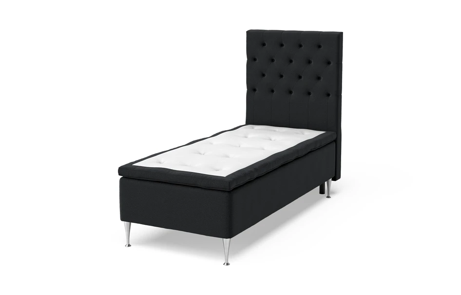 Dream Delux - Ramsäng, enkelsäng med bäddmadrass Sleep Delux - Svart