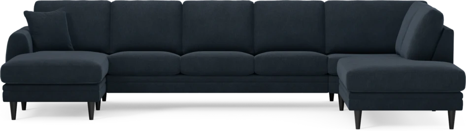 Eden - 3-sits soffa med schäslong vänster och divan höger - Blå