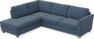 Friday - 2,5-sits soffa med divan vänster - Blå