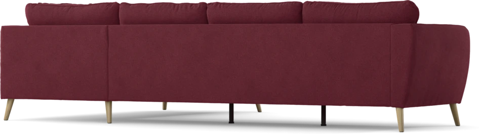 County - 3-sits soffa med divan höger - Röd