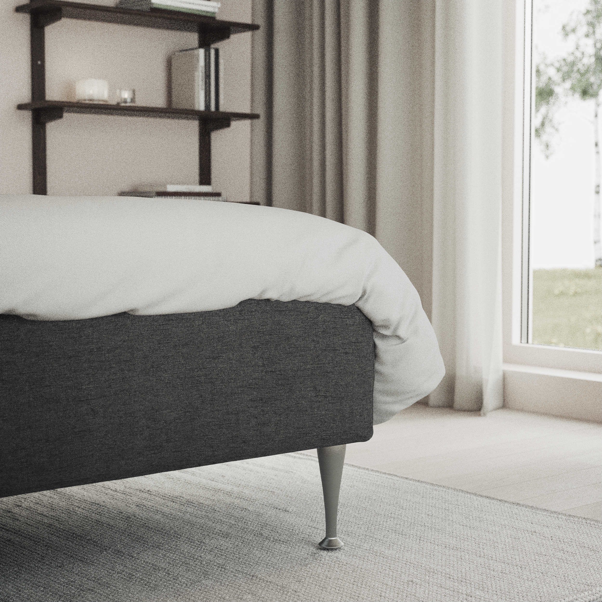 Delux Exclusive - Kontinentalsäng, enkelsäng 140 cm med bäddmadrass och sängben - inspiration
