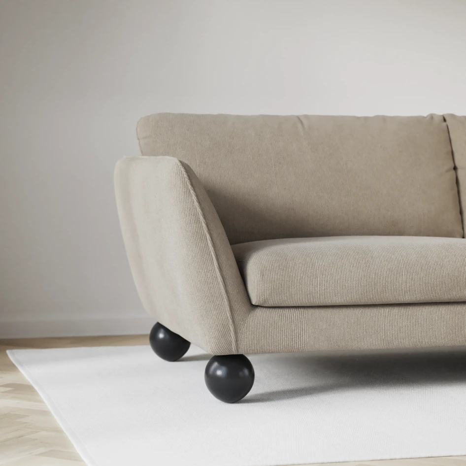 Madison Lux - 3-sits soffa med schäslong vänster - Beige