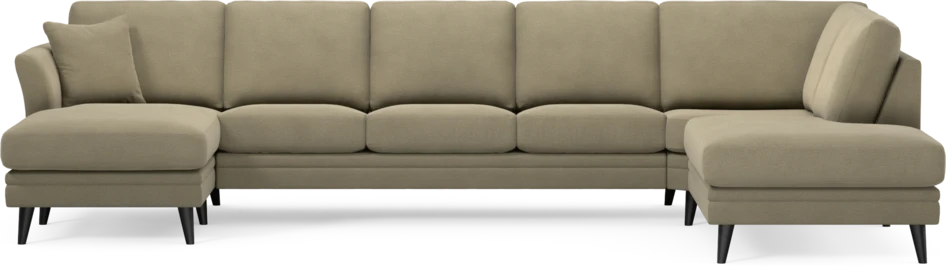 Eden - 3-sits soffa med schäslong vänster och divan höger - Beige