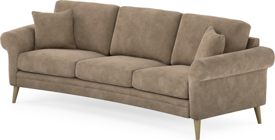 Eden - 3-sits soffa svängd - Beige