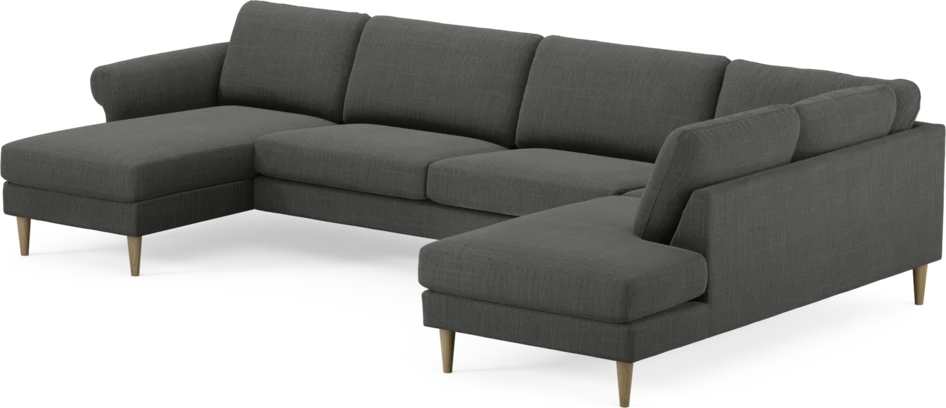 Bridge - 3-sits soffa med schäslong vänster och divan höger - Grå