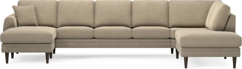 Eden - 3-sits soffa med schäslong vänster och divan höger - Beige