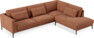 Willow - 3-sits soffa med divan höger, fast klädsel - Röd