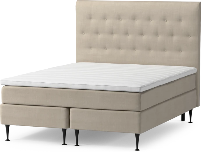 Roma Family, Kontinentalsäng, dubbelsäng med bäddmadrass och sänggavel pikerad, B 160-180