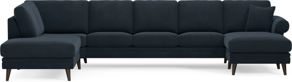 Eden - 3-sits soffa med divan vänster och schäslong höger - Blå