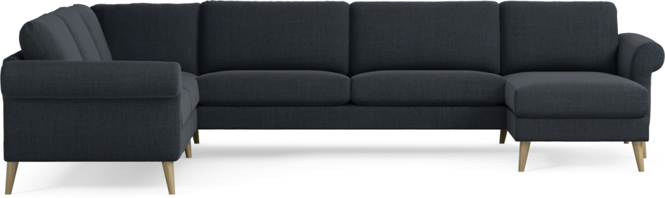 Bridge - Hörnsoffa, 2+3-sits med schäslong höger - Blå