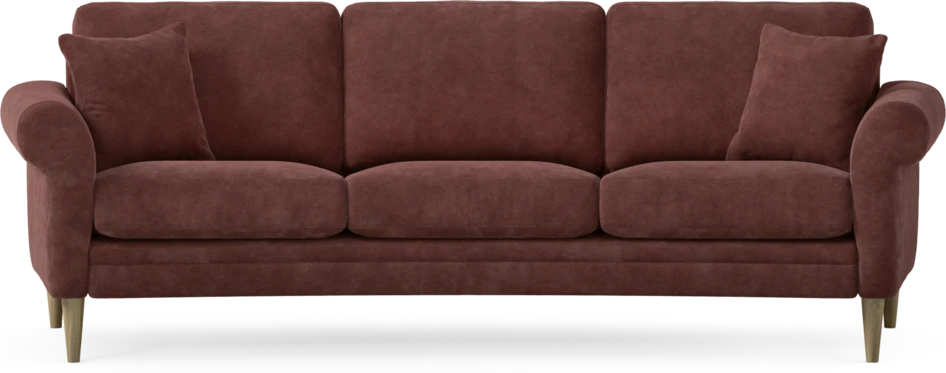 Eden - 3-sits soffa svängd - Röd