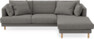 Harper - 4-sits med schäslong höger  - Grå