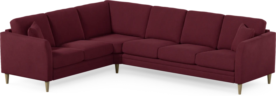 Eden - Hörnsoffa, 2+3-sits - Röd