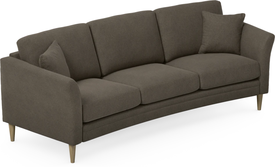 Eden - 3-sits soffa svängd - Brun